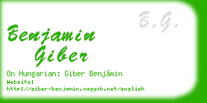 benjamin giber business card